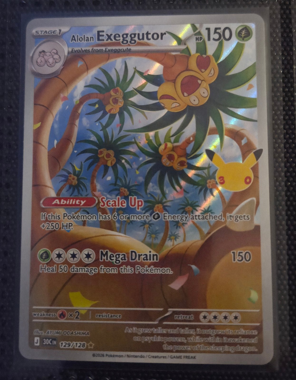 Pokémon Kaart Allan Exeggutor Illustration Rare, Ophalen of Verzenden, Nieuw, Losse kaart, Foil