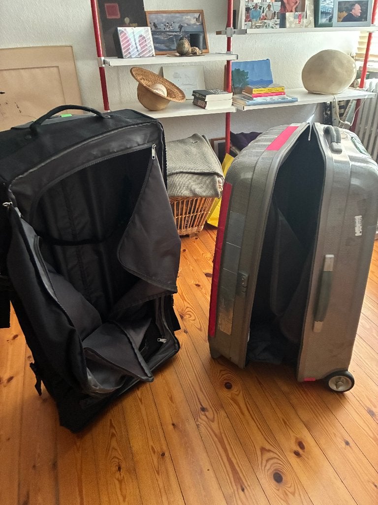 reiskoffer, Handtassen en Accessoires, Koffers, Ophalen, Wieltjes, Gebruikt, Hard kunststof