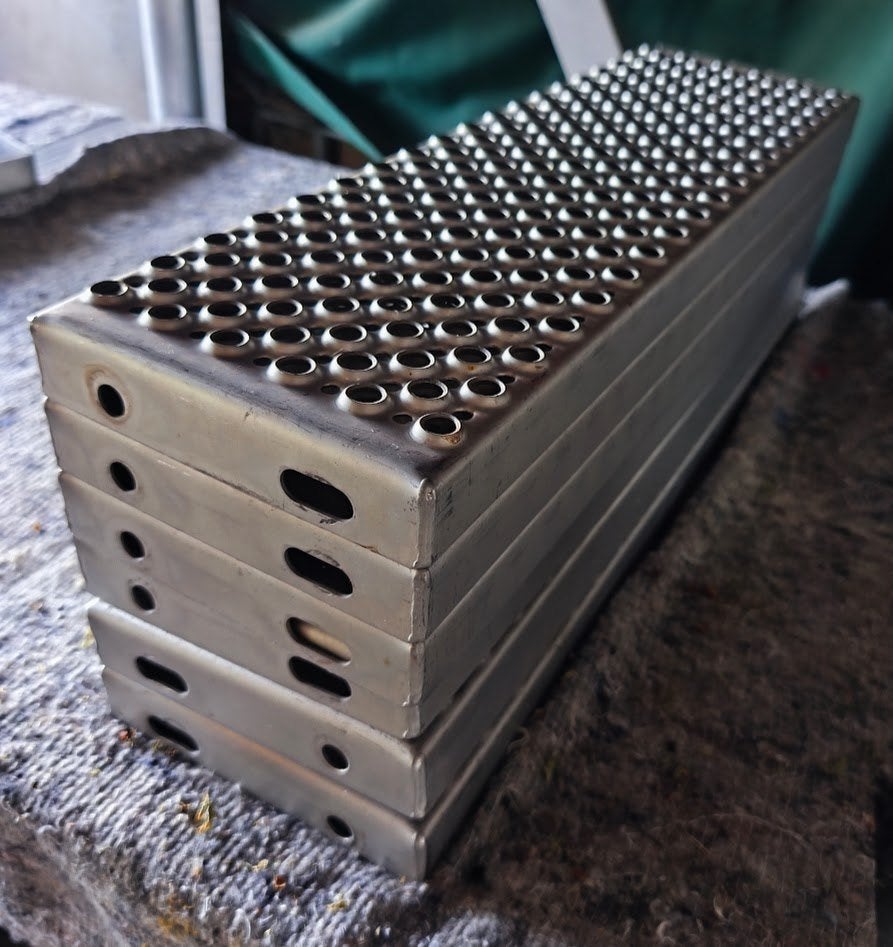 traptreden perfo griptreden massief inox rvs 5 +6 stuks, Doe-het-zelf en Bouw, Ophalen of Verzenden, Nieuw, Trap