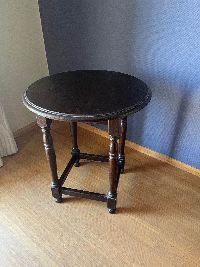 elegante ronde bijzettafel, Huis en Inrichting, Tafels | Bijzettafels, Klassiek, Rond, Zo goed als nieuw, Hout