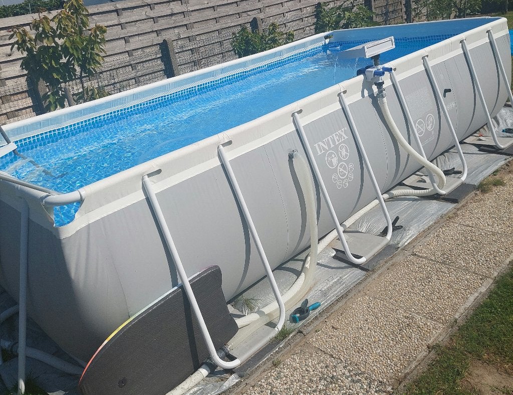 Zwembad, warmtepomp, zandfilter, stofzuiger, noppenfolie, Tuin en Terras, Ophalen, Zo goed als nieuw, Overige typen