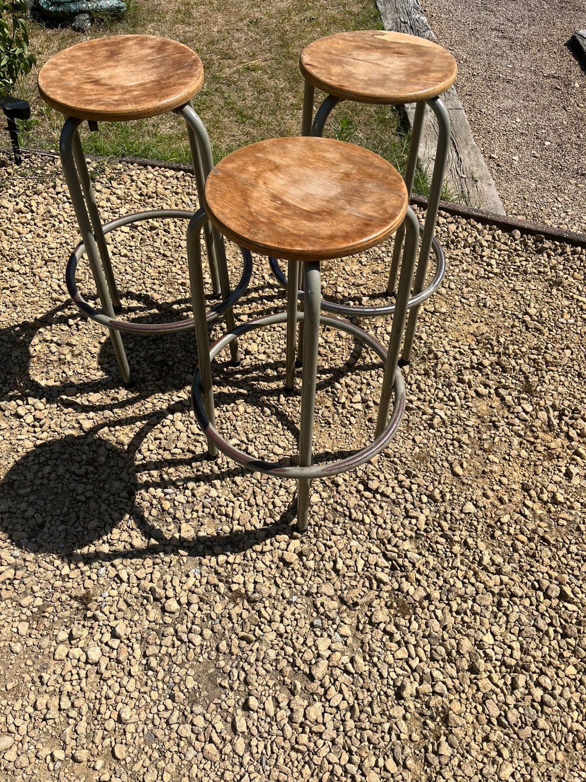 Vintage unieke labo barkrukken, Ophalen, Zo goed als nieuw
