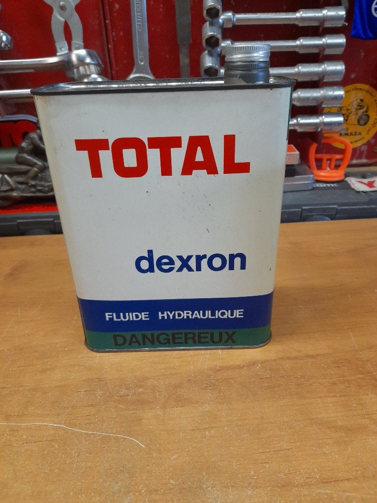ancien bidon huile vide total dexron fluide, Collections, Marques & Objets publicitaires, Envoi
