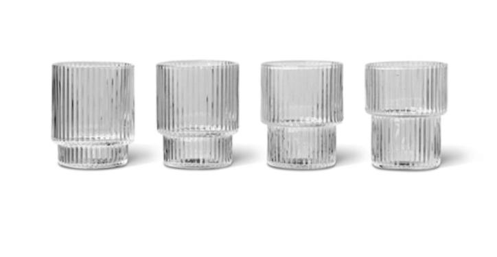 Ferm living ripple small glasses, Ophalen of Verzenden, Nieuw, Glas, Glas of Glazen