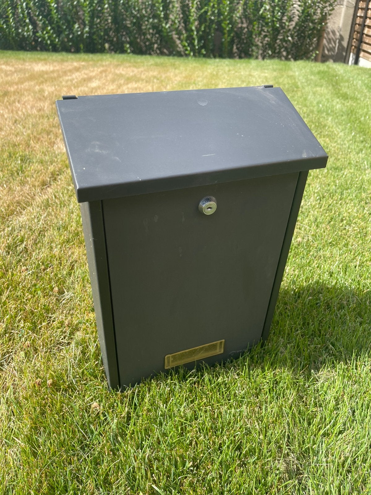 Practo brievenbus + paal, Tuin en Terras, Ophalen, Gebruikt, Aluminium, Staande brievenbus