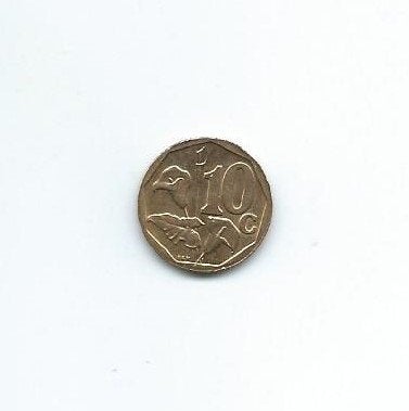 Zuid-Afrika, 10 Cents 2004, Aforika Borwa., Postzegels en Munten, Ophalen of Verzenden, Zuid-Afrika, Losse munt
