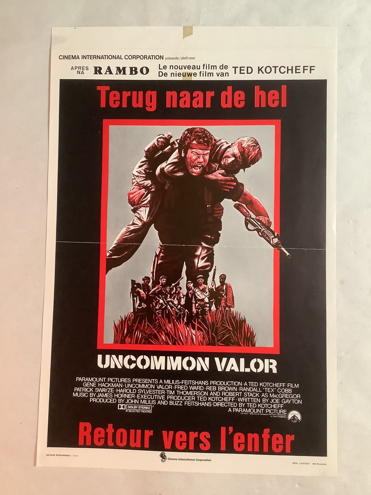 UNCOMMON VALOR   FILMPOSTER   36-54 cm   Used, Ophalen of Verzenden, Zo goed als nieuw