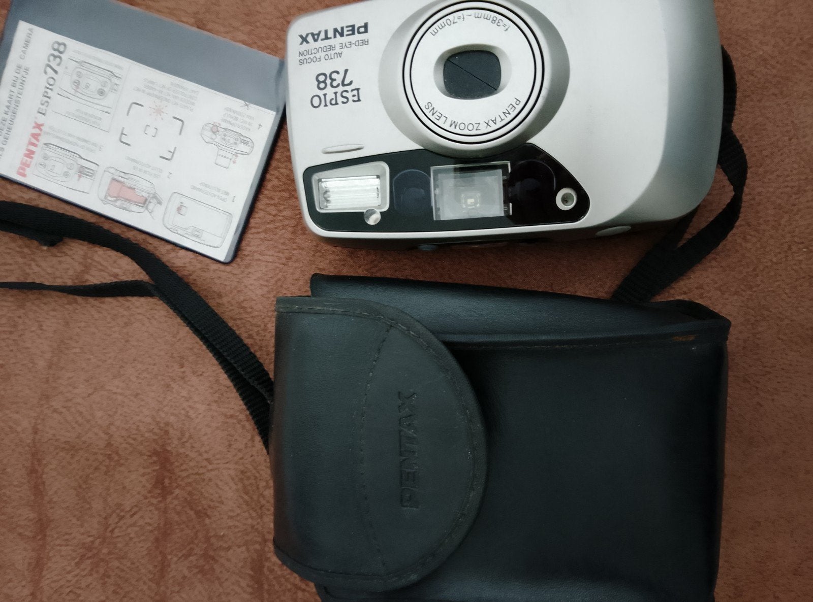 Pentax Espio 738 camera met hoesje, Ophalen of Verzenden, Zo goed als nieuw, Compact, Pentax