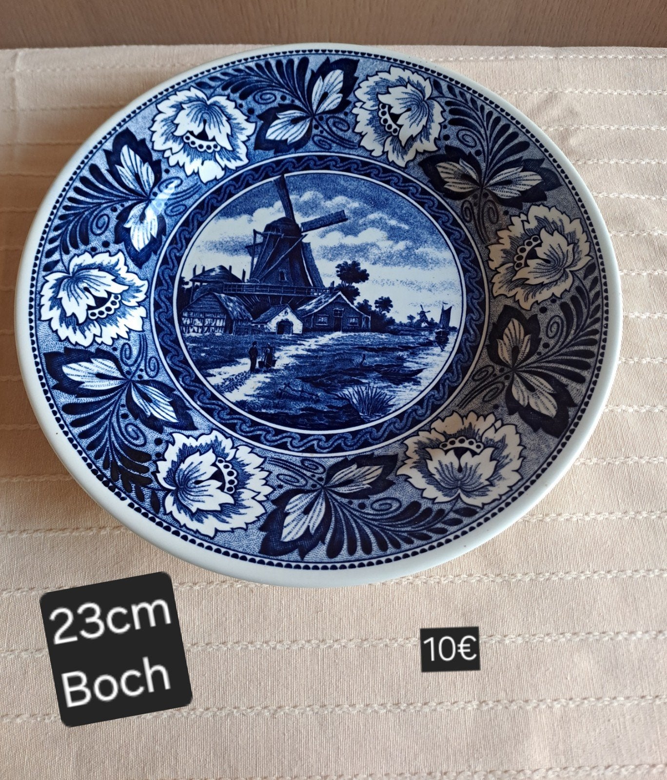 wandbord Boch, Antiquités & Art, Antiquités | Assiettes décoratives & Carrelages, Enlèvement ou Envoi