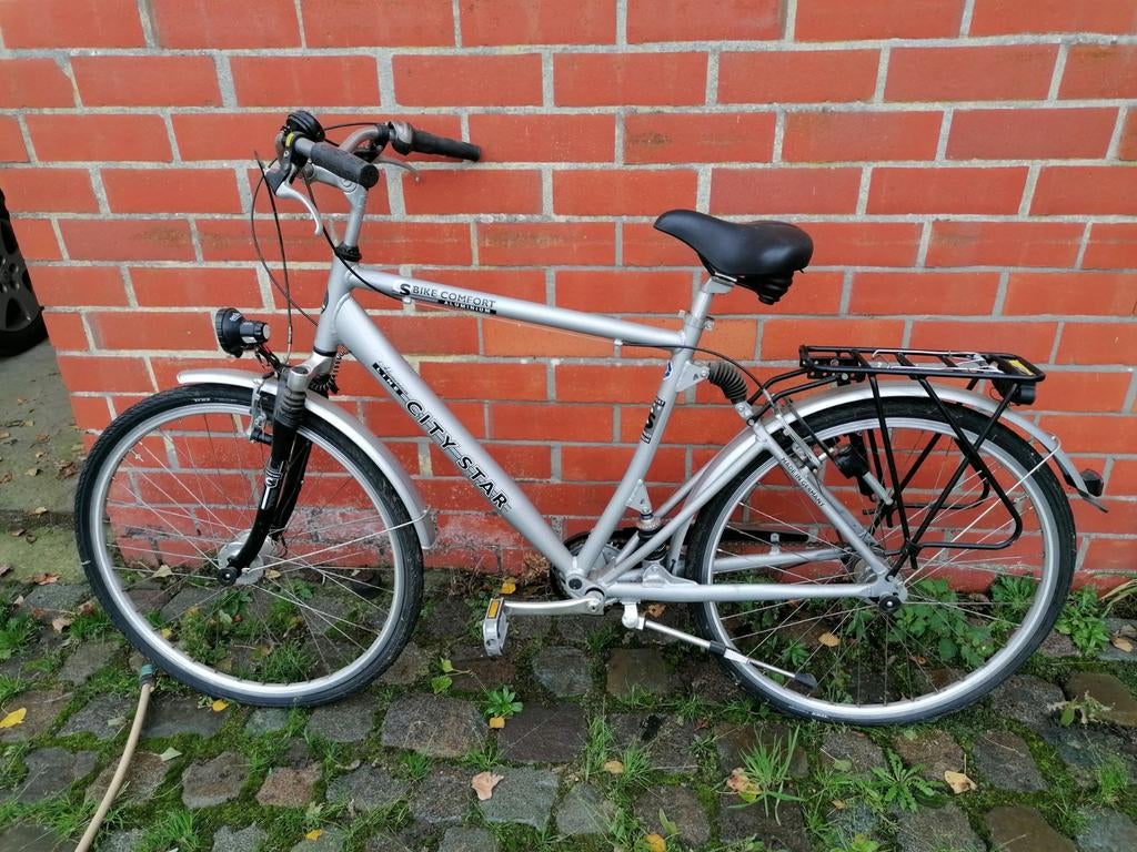 Stadsfiets City Star Comfort aluminium, nauwelijks gebruikt, Fietsen en Brommers, Ophalen, 28 inch, Vering
