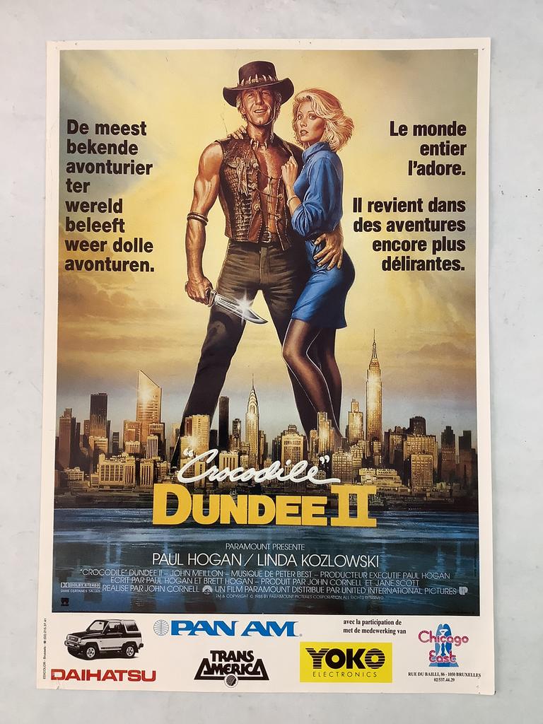 Affiche du film CROCODILE DUNDEE 35-50 cm USAGÉE, Enlèvement ou Envoi