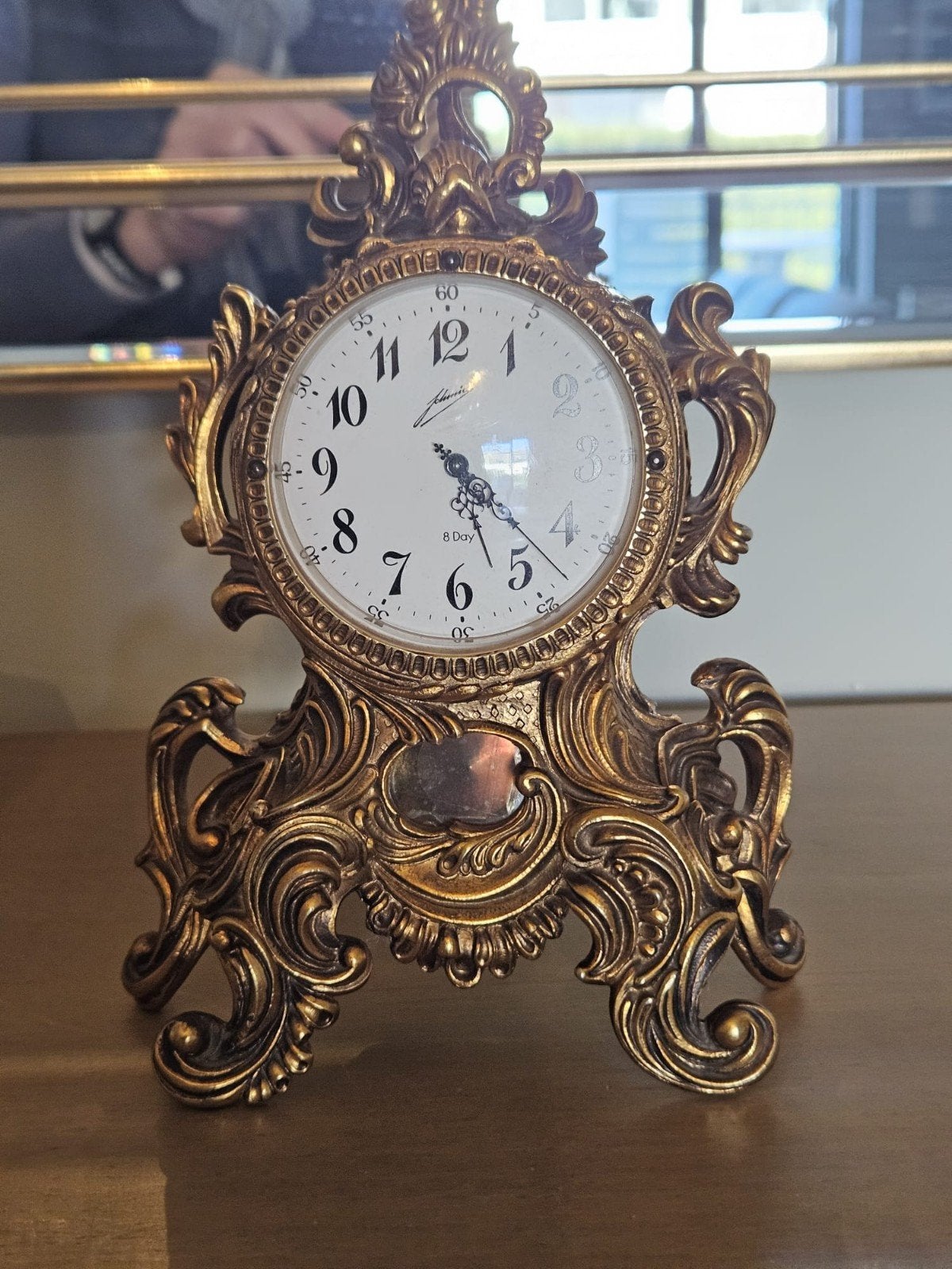Schmid Messing Rococo tafelklok, Antiek en Kunst, Ophalen