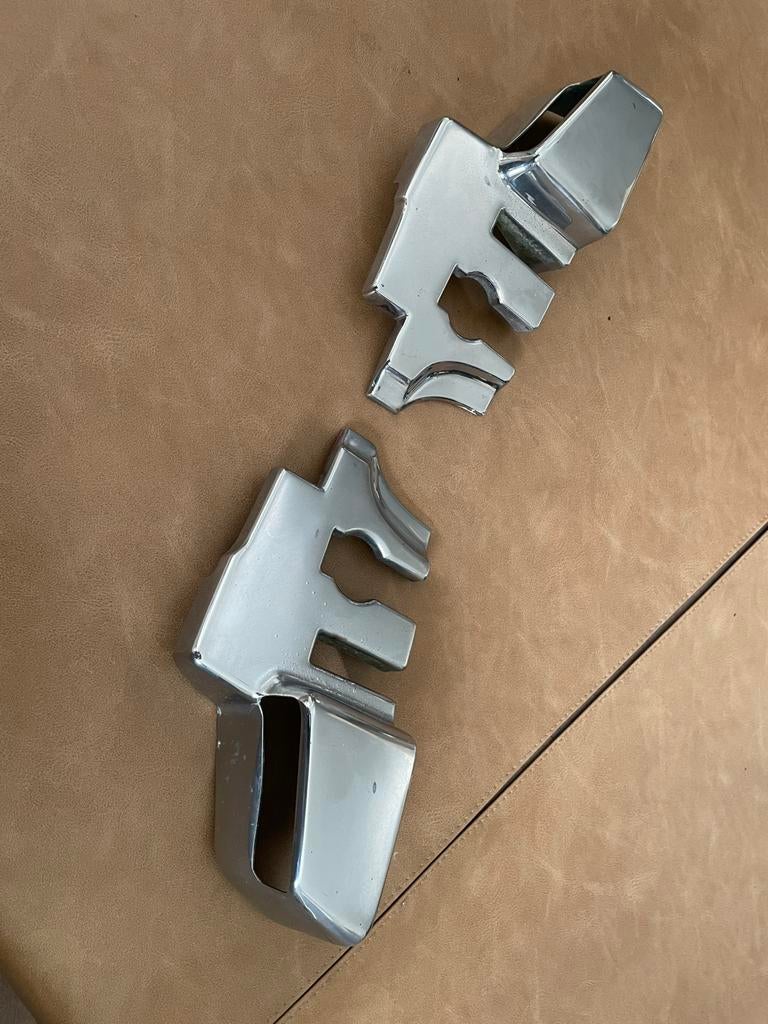 Mercedes w107 originele chromé afdekplaatjes b-stijl, Auto-onderdelen, Carrosserie, Deur, Mercedes-Benz, Voor, Gebruikt, Ophalen