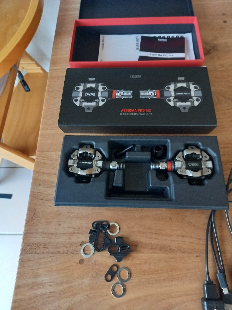 Favero Assioma PRO MX-1 - powermeter pedalen, Fietsen en Brommers, Crankstel of Pedalen, Gebruikt, Gravelbike, Ophalen of Verzenden