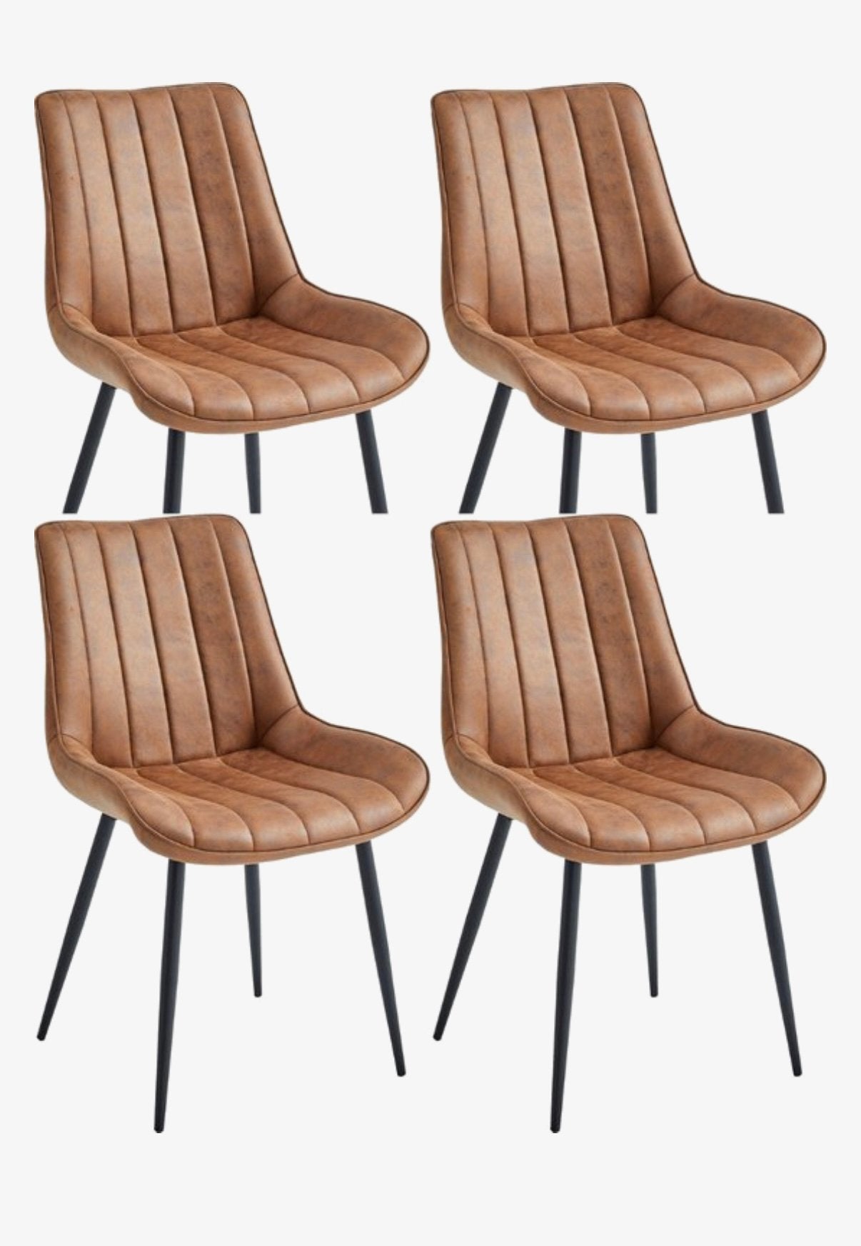 4 cognac kleurige stoelen, Ophalen, Overige materialen, Overige kleuren, Nieuw