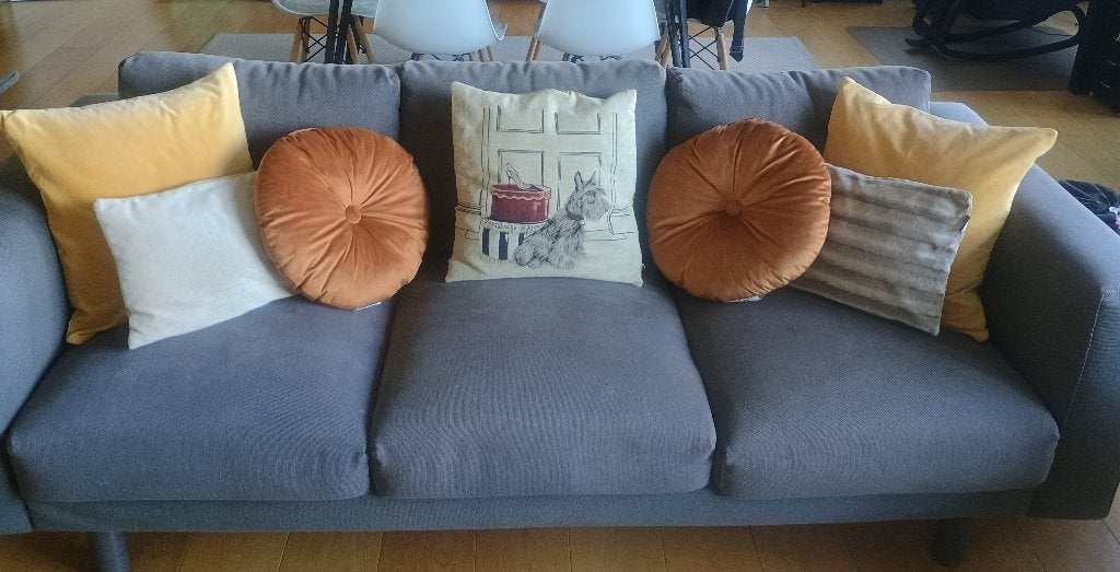 Canapé gris IKEA, 200 à 250 cm, Banc droit, Enlèvement, Utilisé
