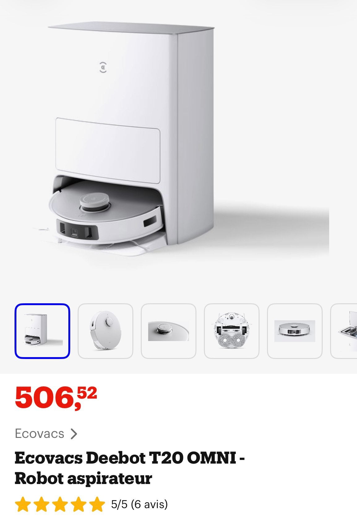 Aspirateur robot, Elektronische apparatuur, Stofzuigers, Gebruikt, Robotstofzuiger, Ecovacs, Automatisch legen, Bedienbaar via app
