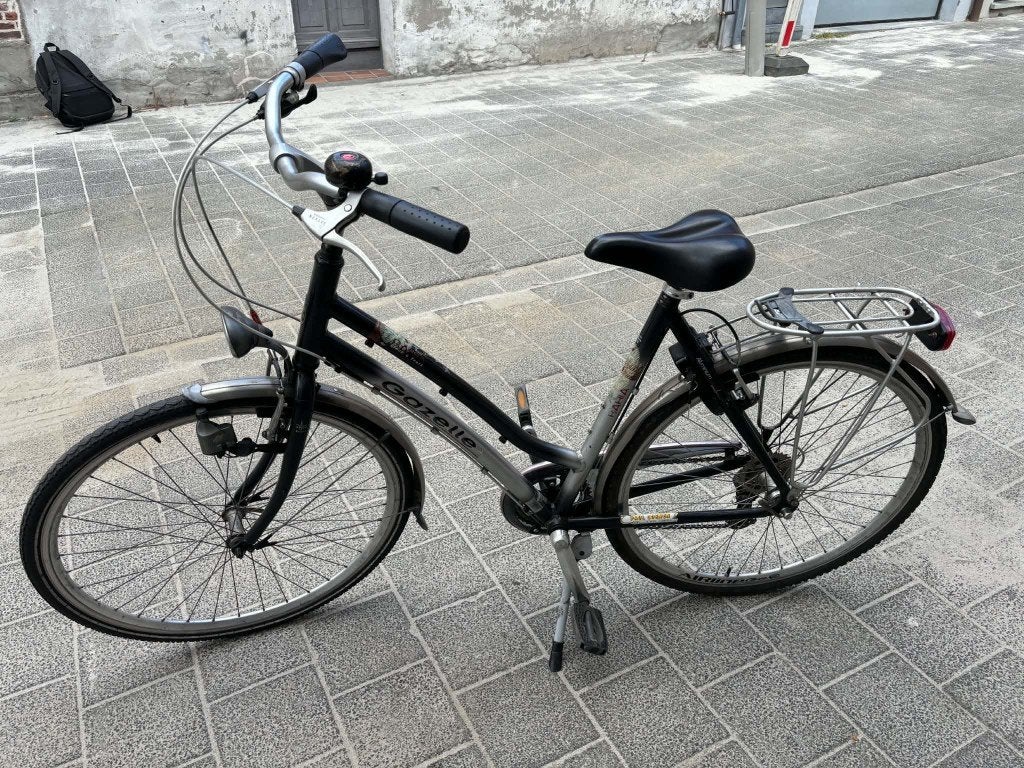 Damesfiets Gazelle 28", Ophalen, Gebruikt, Velgrem, 56 cm of meer
