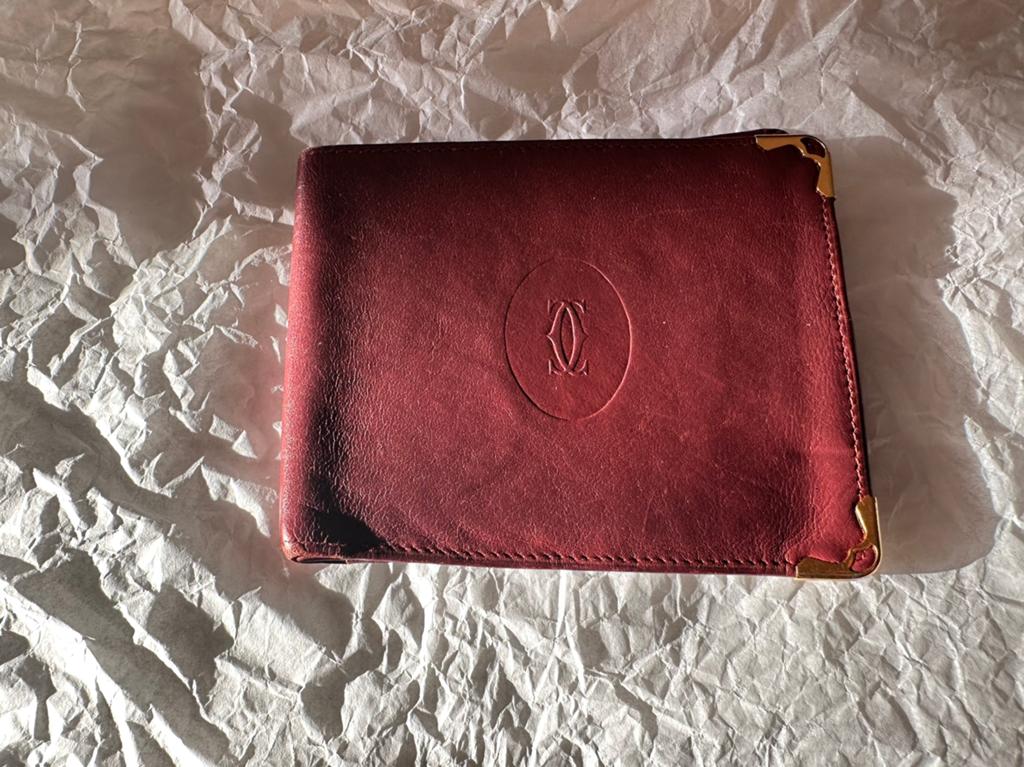 Portefeuille Cartier Must, Handtassen en Accessoires, Portemonnees, Ophalen of Verzenden, Zo goed als nieuw, Leder