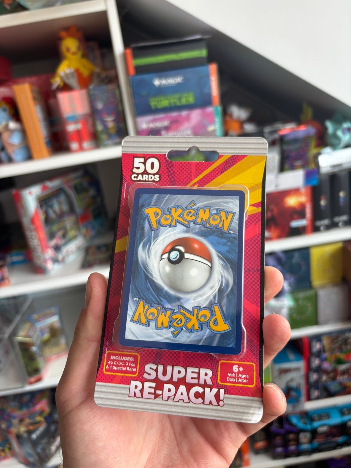 SAIVIX Pokémon Super Re-Pack 50 Cards | 3 Foils & 1 Special, Enlèvement ou Envoi, Comme neuf, Foil