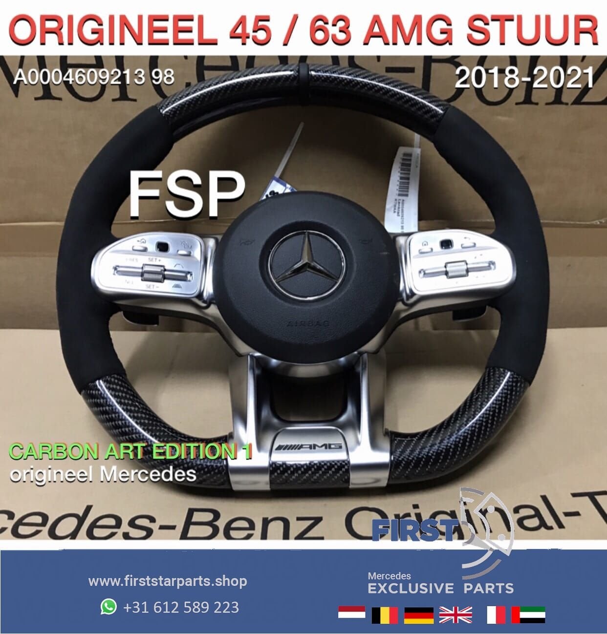 2020 AMG CARBON STUUR + AIRBAG A45 CLA45 C63 E63 GLC63 GLE63