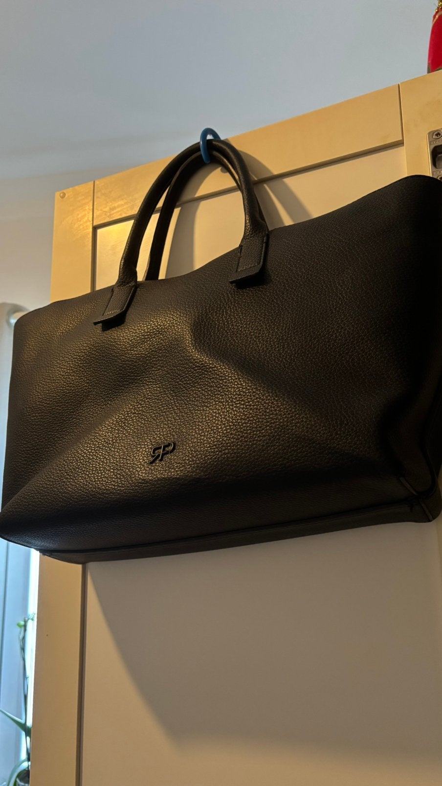 Sac en cuir noir, Enlèvement ou Envoi, Comme neuf, Noir