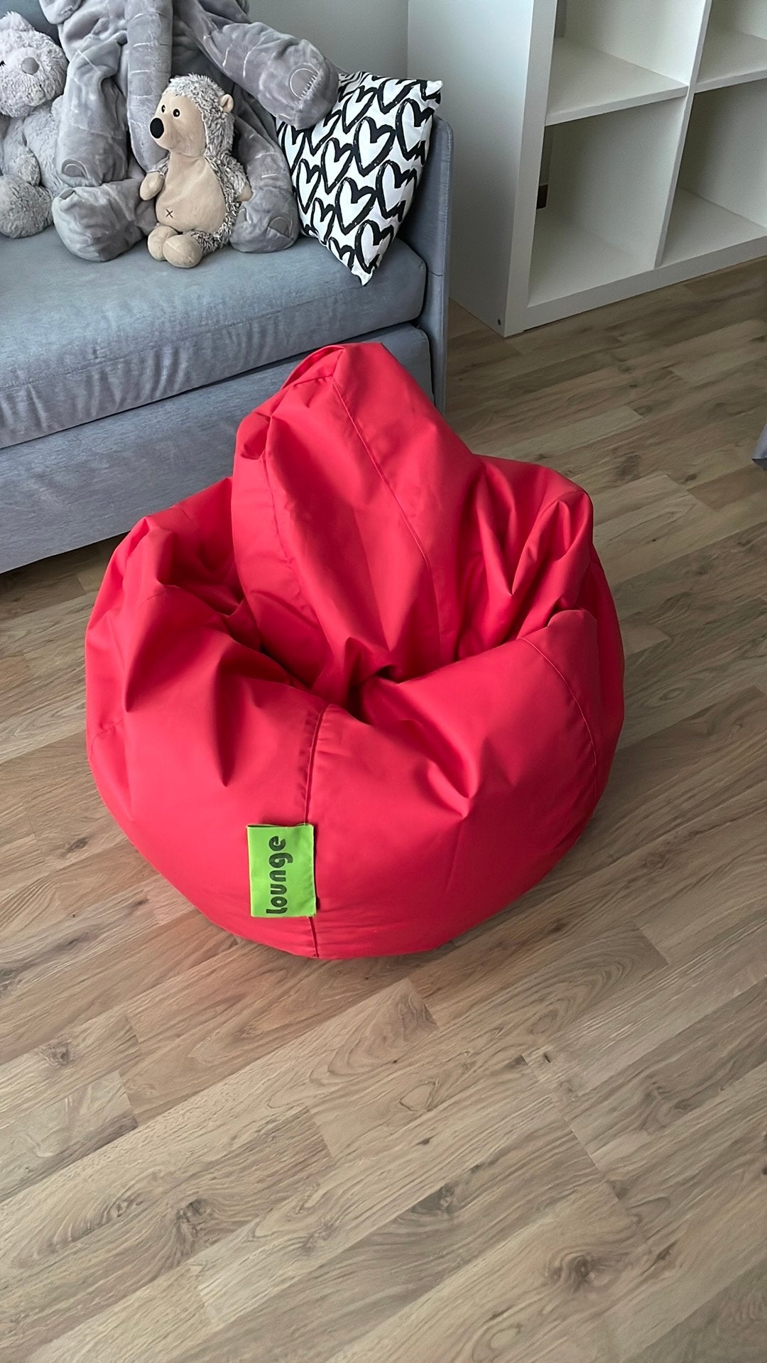 Pouf rouge Lounge, bon état, Enlèvement, Utilisé, Rouge, Pouf