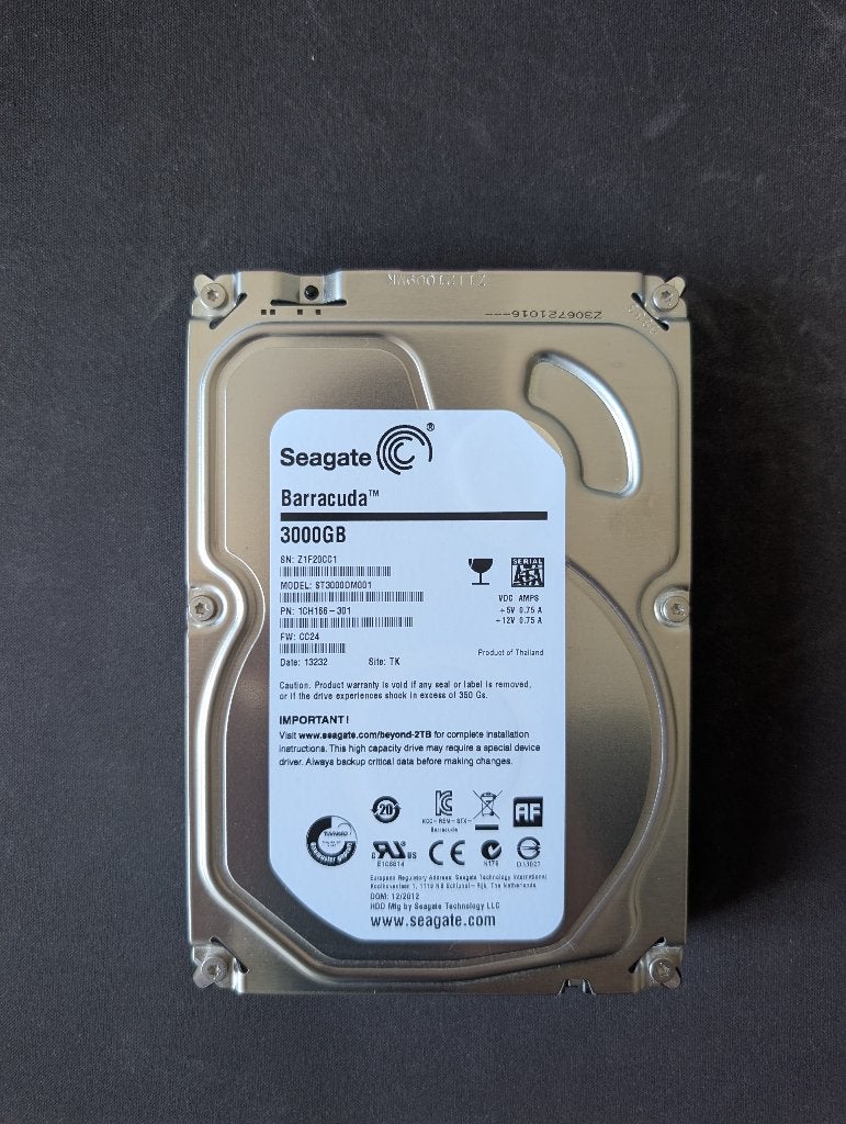 HDD Seagate 3TB ST3000DM001, Enlèvement ou Envoi, Interne, Utilisé, Seagate
