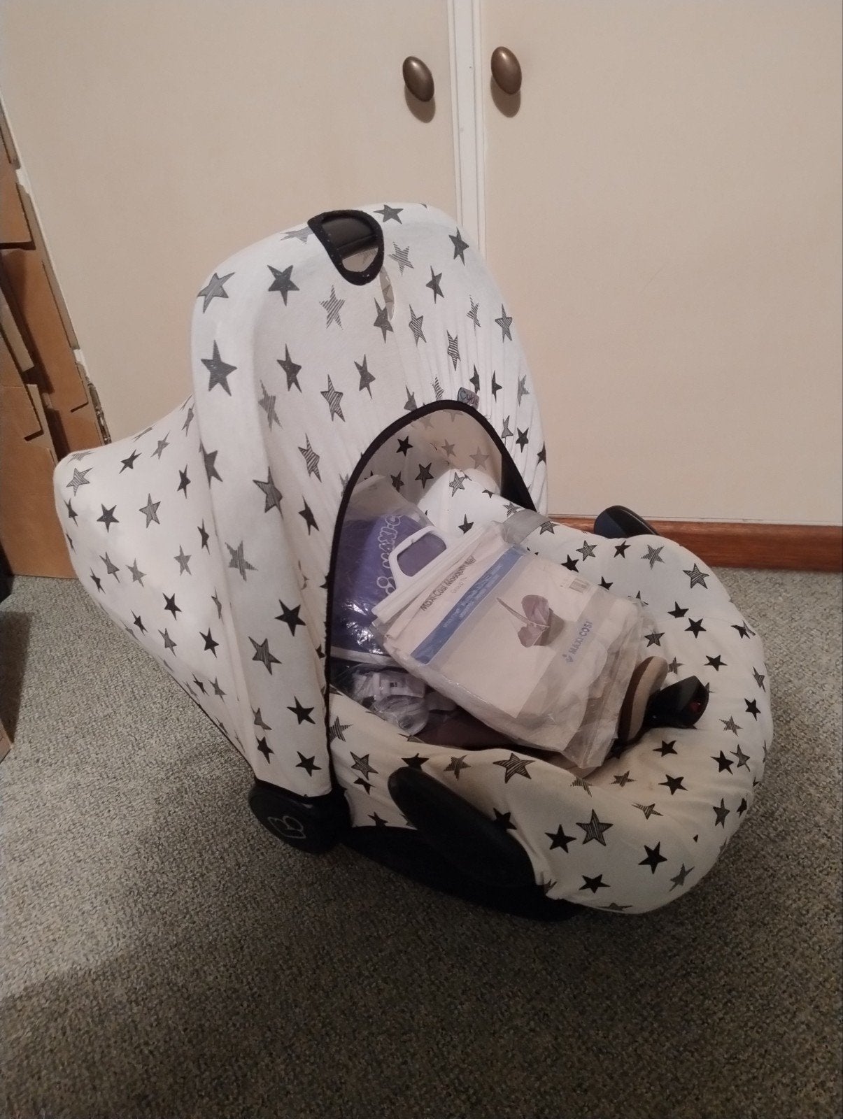 Maxi-Cosi Set met Family Fix en opvolgstoel Pearl, Ophalen, Gebruikt, 0 t/m 18 kg, Zijbescherming