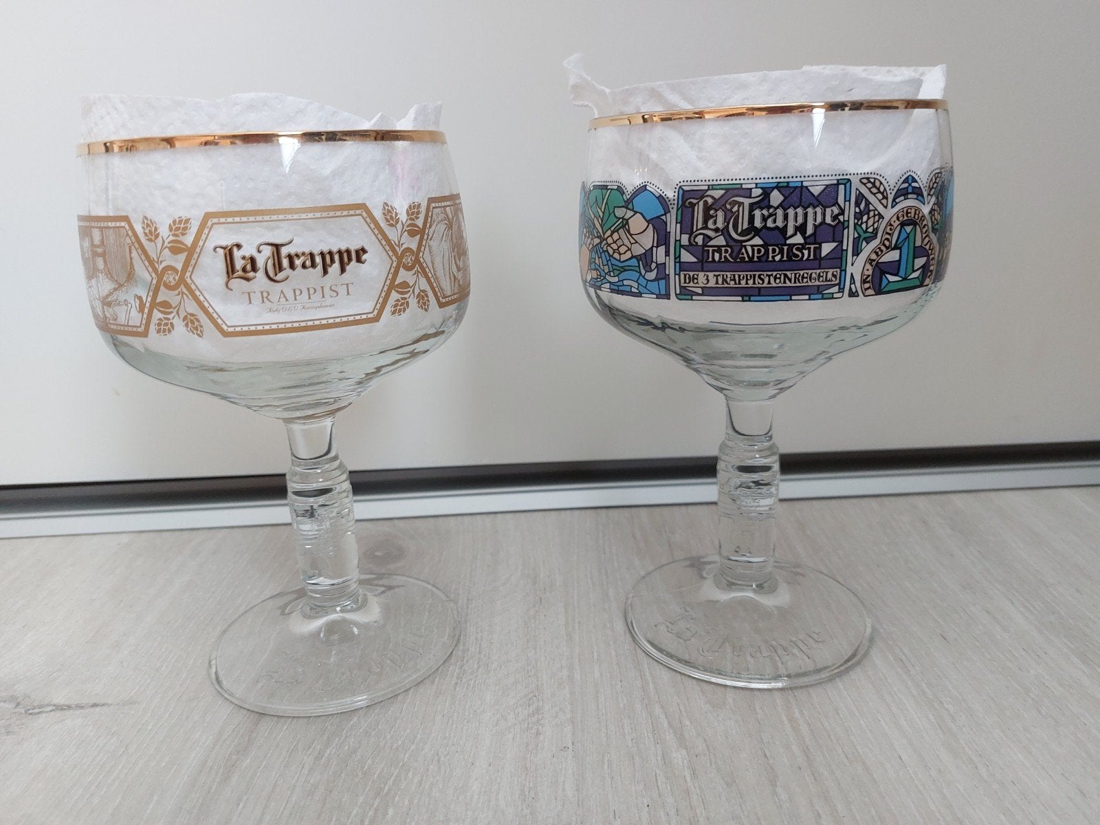 2 glazen La Trappe, Verzamelen, Ophalen of Verzenden