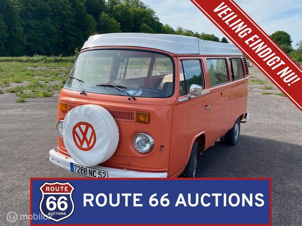Volkswagen Transporter T2 | 1974 | Route 66 Auctions, Auto's, Volkswagen, Zwart, Bedrijf, Handgeschakeld