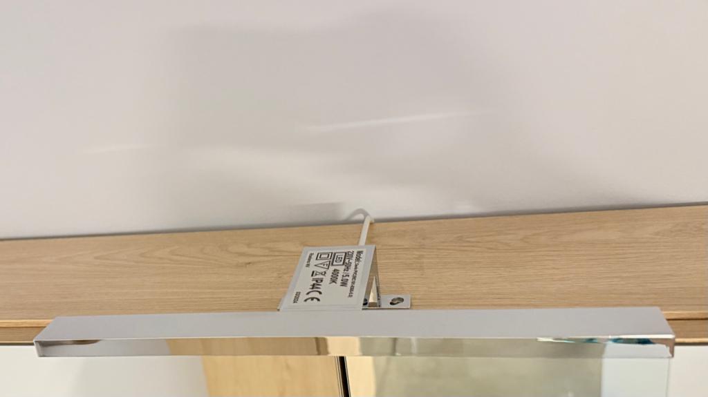 Lamp badkamerkast, Ophalen, Minder dan 50 cm, Spiegelkast, Zo goed als nieuw