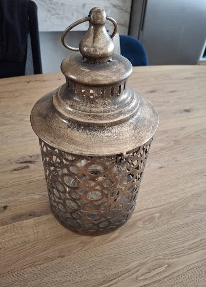 Windlicht voor kaarsen binnen en buiten - 40 cm - 3 euro, Ophalen, Windlicht, Meerkleurig, Overige merken