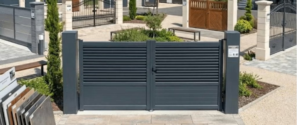 draaipoort aluminium VITO, Tuin en Terras, Tuinpoorten, Gebruikt, Draaipoort, Aluminium, Ophalen