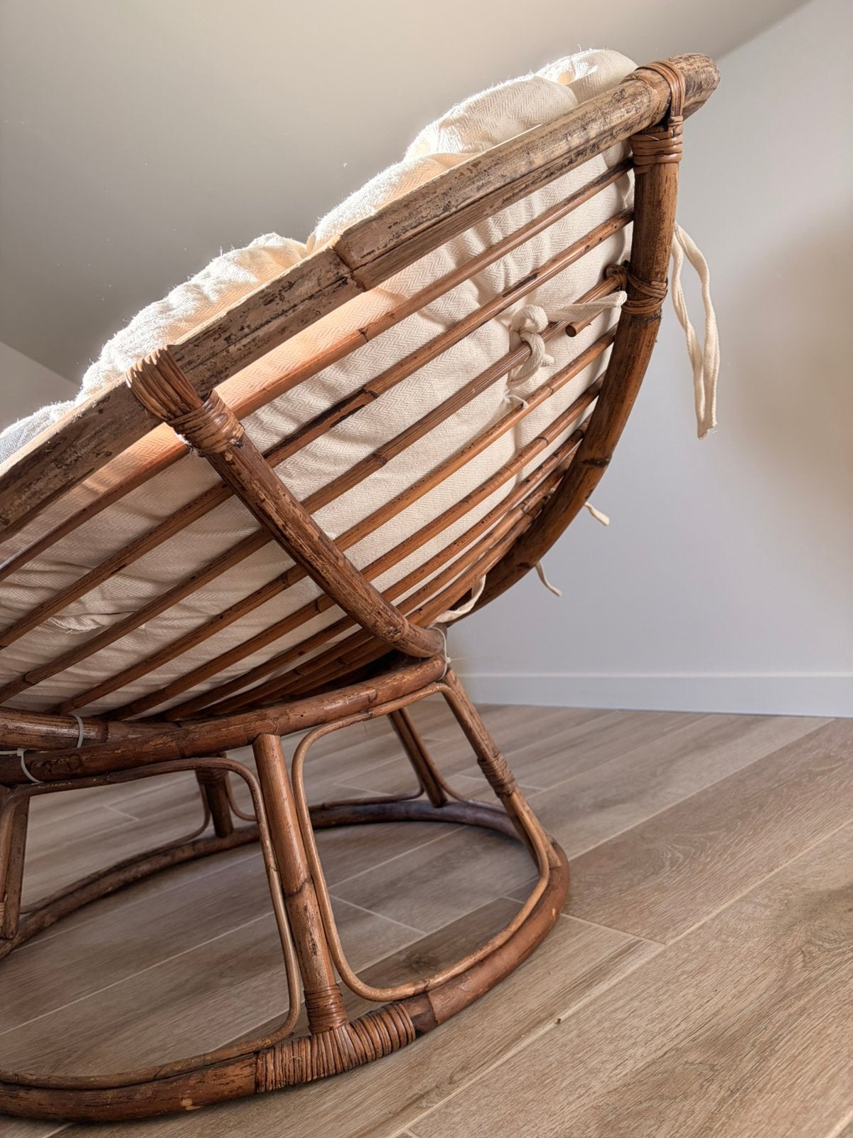 Loungestoel Papasan Rotan, Huis en Inrichting, Ophalen, Zo goed als nieuw