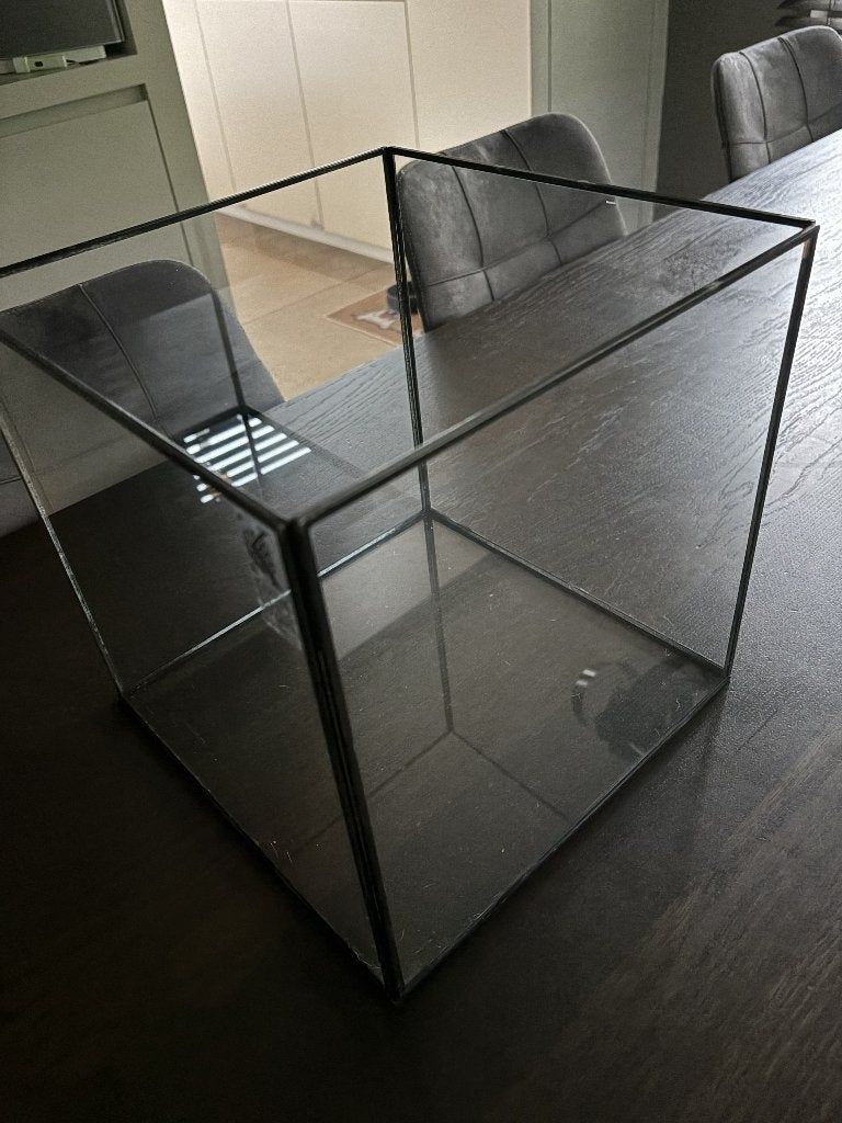 Glazen volume ( decoratief voor kaarsen of dergelijke), Huis en Inrichting, Ophalen, Windlicht, 30 cm, Overige merken