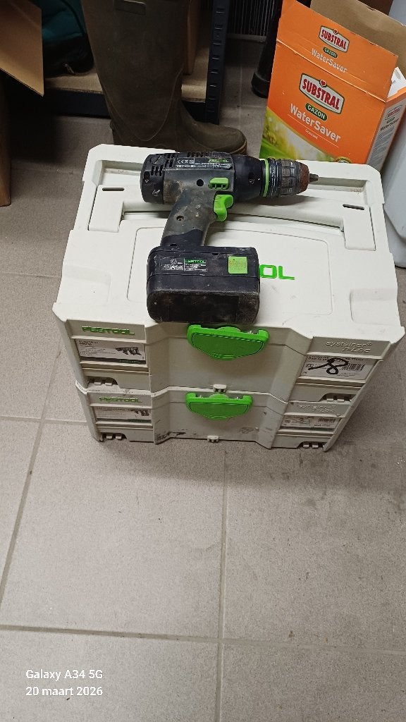 Festool bandschroefmachines en schroefmachine, Enlèvement, Utilisé, Foreuse et Perceuse