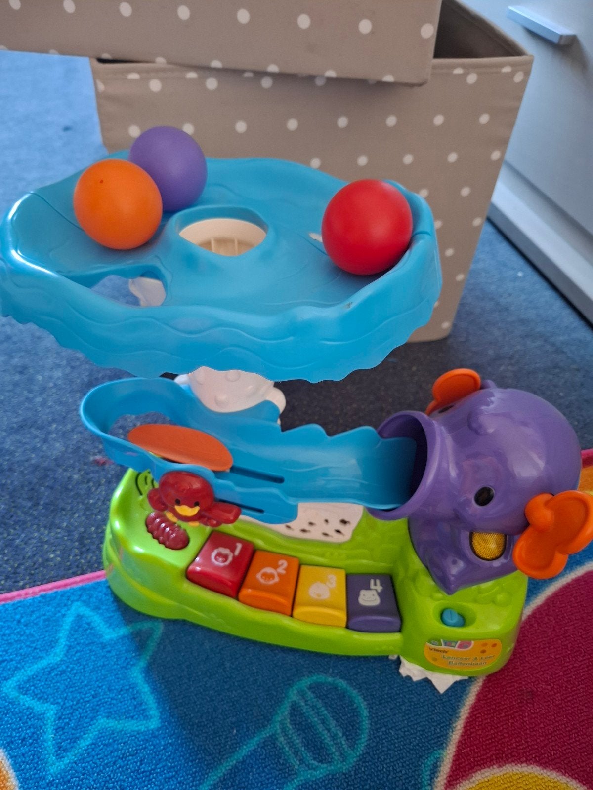 Vtech olifantenballenbaan speel en leer, Ophalen, Zo goed als nieuw, 6 maanden tot 2 jaar