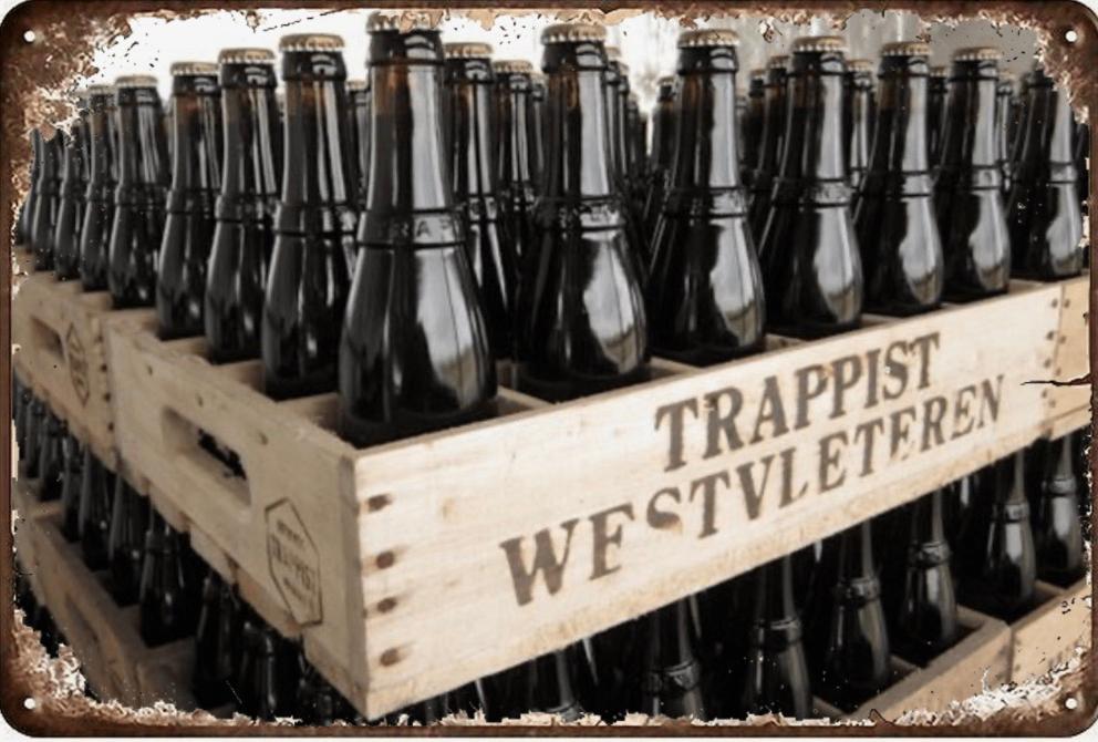 Metalen reclamebord Westvleteren 3 - retro vintage mancave, Ophalen of Verzenden, Zo goed als nieuw, Reclamebord