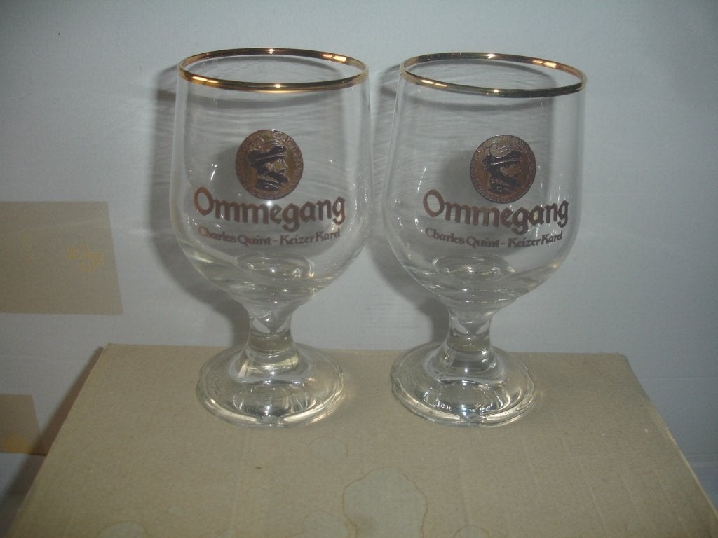 Bierglas Ommegang, 33cl, brij. Haacht, € 1,50, Verzamelen, Ophalen of Verzenden, Zo goed als nieuw, Glas of Glazen, Overige merken