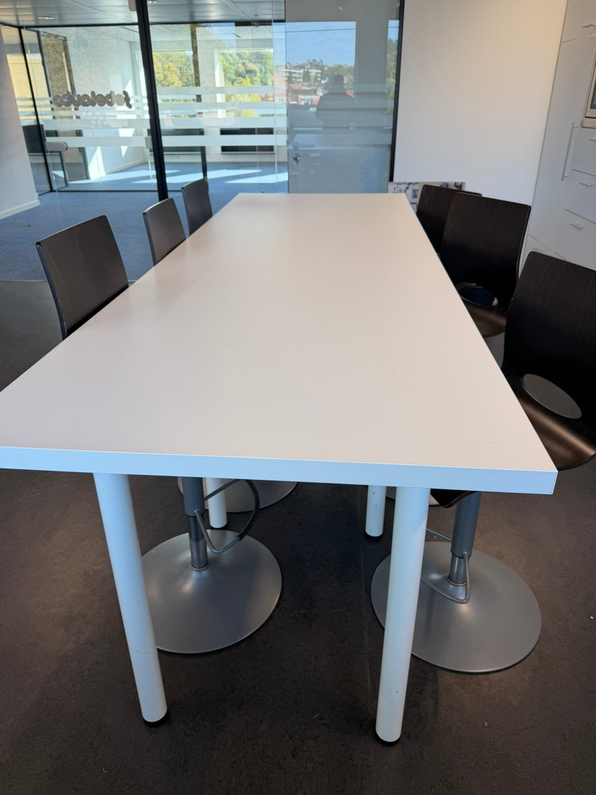 Table haute plus 6 chaises haute, Maison & Meubles, Enlèvement, Comme neuf