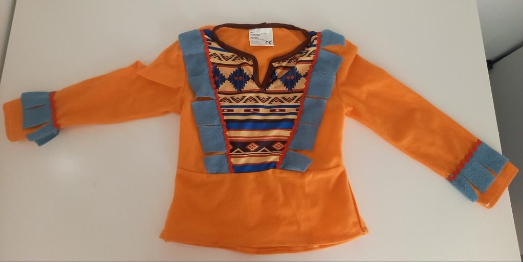 Kostuum Indiaan 92-104 (2-3 jaar), Kinderen en Baby's, Kinderkleding | Maat 92, Zo goed als nieuw, Jongen of Meisje, Shirt of Longsleeve