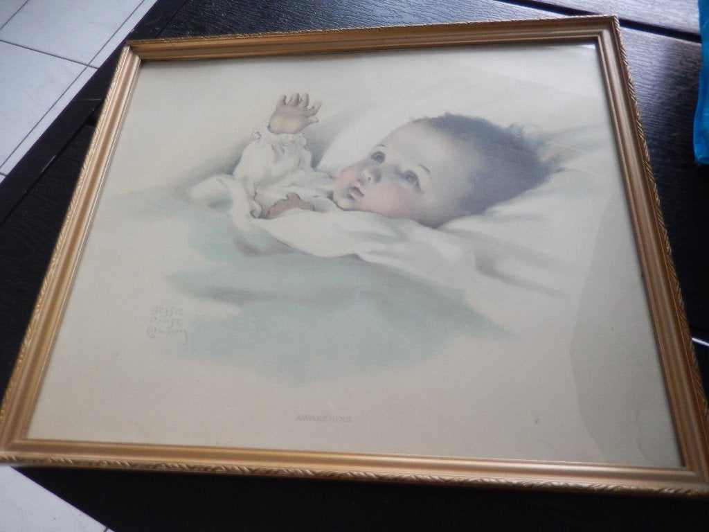 Fotolijstje baby 37/31 cm, Ophalen of Verzenden, Gebruikt