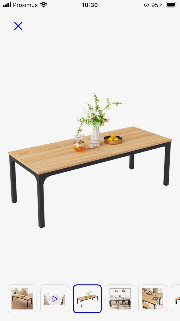 Eettafel/keukentafel l200xb70xh75 ( nieuw ), Maison & Meubles, Neuf, 150 à 200 cm, Cinq personnes ou plus, Enlèvement