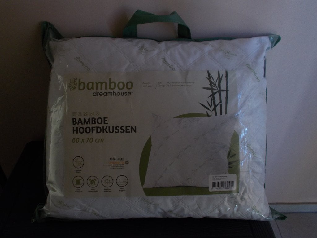 NIEUW. Hoofdkussen. 2  stuks, Ophalen, Eenpersoons, Bamboe, Wit