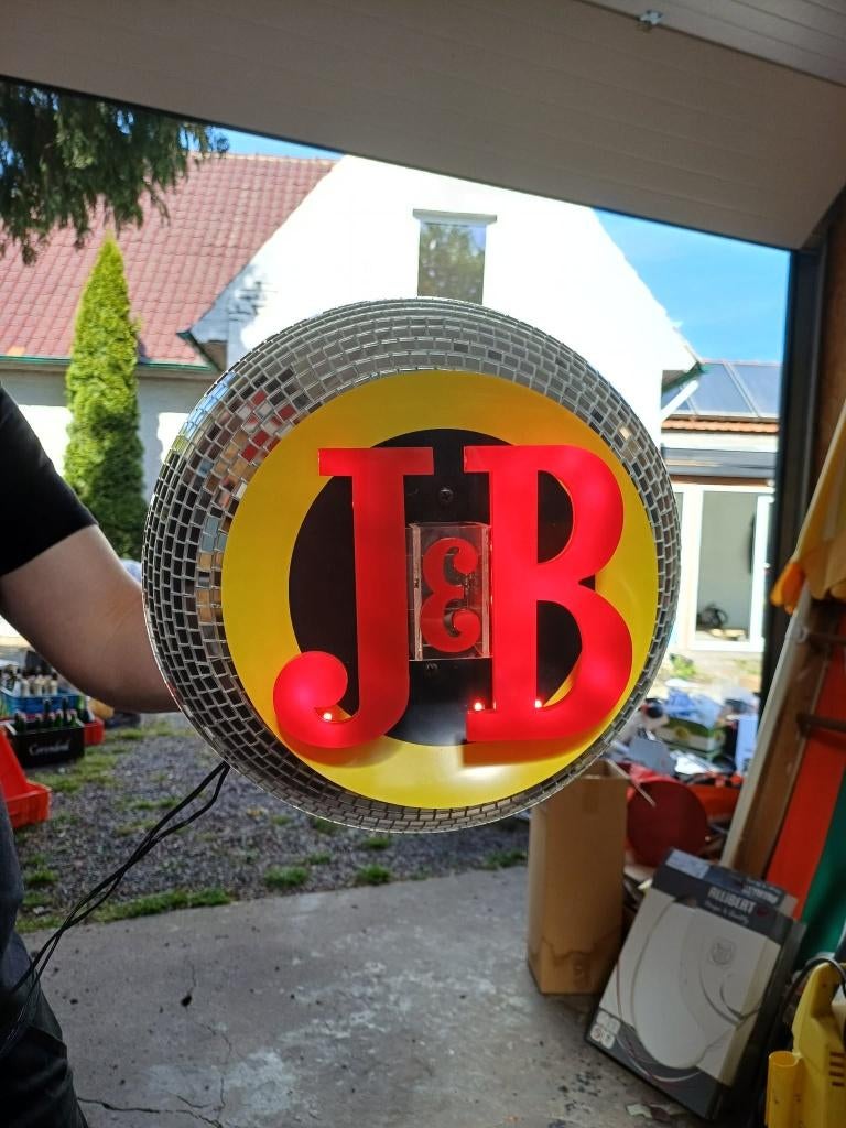 J&B Whisky spiegelbol / mirror ball (UNIEK), Ophalen, Nieuw, Lichtbak of (neon) lamp