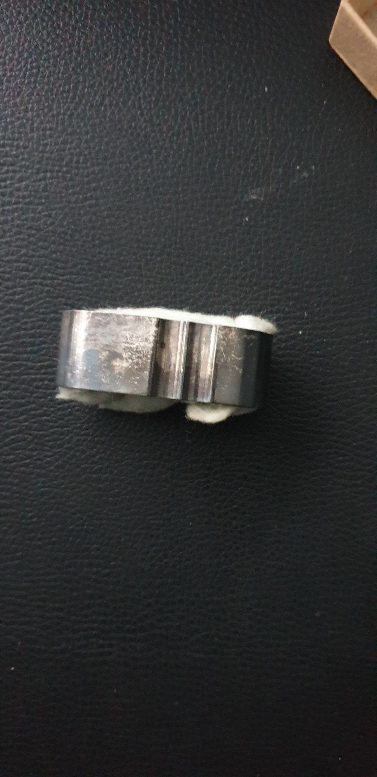 Antique verzilverd serviet houder nieuw jaar 1900, Antiek en Kunst, Verzenden, Zilver