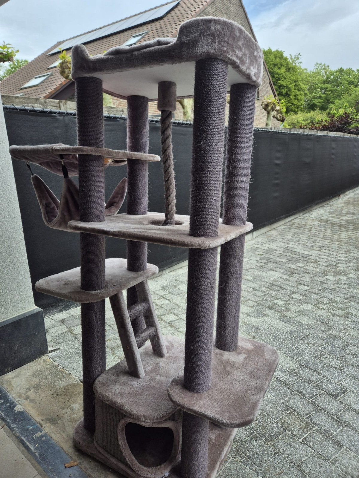 krabpaal 220 cm hoog, volledig gereinigd, Ophalen, Krabpaal