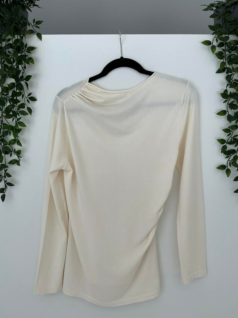 Ecru Trui Oscar The Collection maat L, Kleding | Dames, Ophalen of Verzenden, Gedragen, Maat 38/40 (M), Overige kleuren