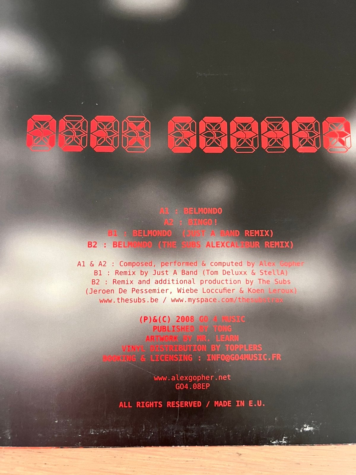 Alex gopher -bellondo ep, Cd's en Dvd's, Vinyl | Dance en House, Ophalen of Verzenden, Zo goed als nieuw, House